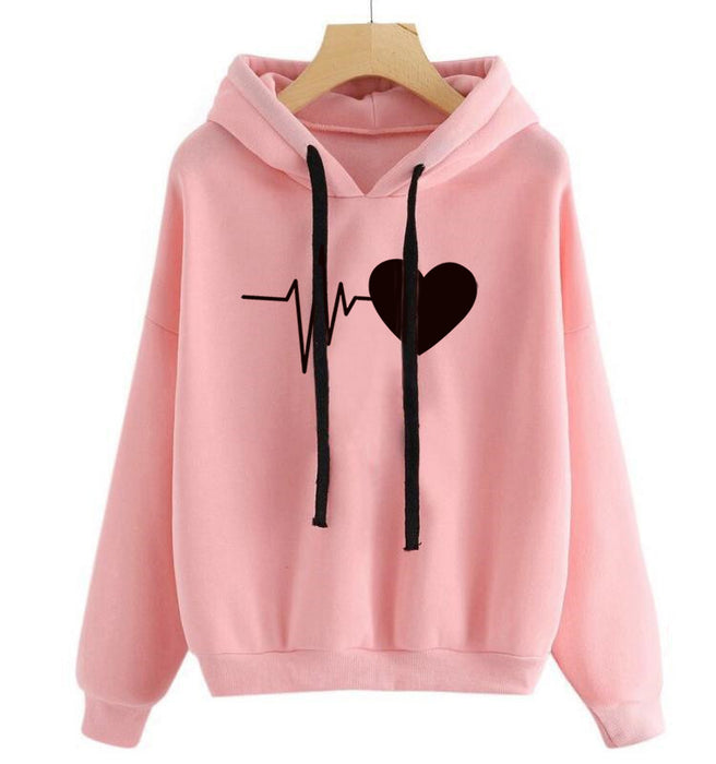 Heart Print Streetwear Hoodies - Elevate Your Style with Spring and Autumn Fashion