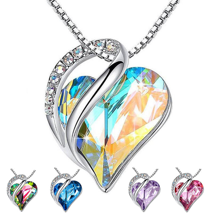 Buy Heart Shaped Geometric Necklace - 925 Silver Jewelry for Women | Elegantlyushop