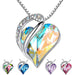 Buy Heart Shaped Geometric Necklace - 925 Silver Jewelry for Women | Elegantlyushop