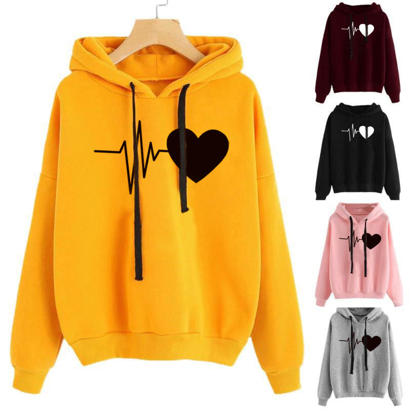 Heart Print Streetwear Hoodies - Elevate Your Style with Spring and Autumn Fashion