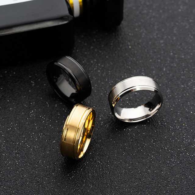 Buy Men's Wedding Rings - Black, Silver, Gold | Elegantlyushop