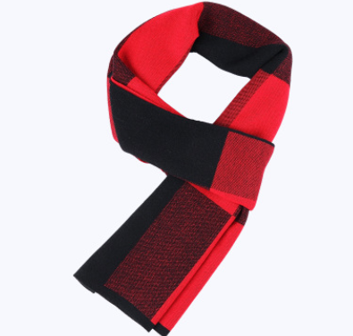 Men's scarf wool plaid scarf scarf winter scarf processing wholesale gift ladies knitting stitching