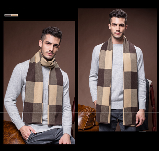 Buy Men's Wool Plaid Winter Scarf - Elegant Fashion Accessories | Elegantlyushop