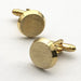 French Gold Brushed Round Cufflinks - Elevate Your Style with European and American Elegance