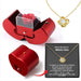 Buy Fashion Jewelry Box - Red Apple Christmas Gift Necklace with Eternal Rose | Elegantlyushop