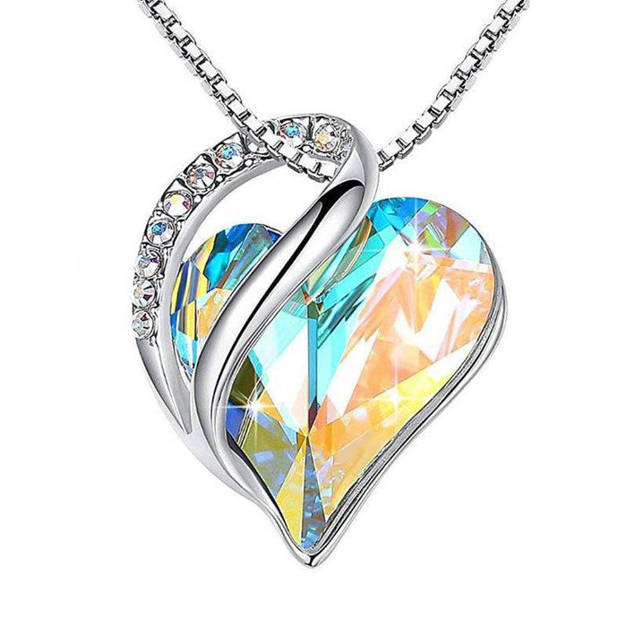 Buy Heart Shaped Geometric Necklace - 925 Silver Jewelry for Women | Elegantlyushop