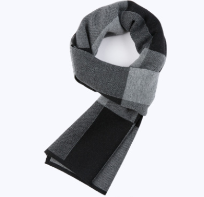 Men's scarf wool plaid scarf scarf winter scarf processing wholesale gift ladies knitting stitching