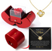 Buy Fashion Jewelry Box - Red Apple Christmas Gift Necklace with Eternal Rose | Elegantlyushop