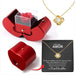 Buy Fashion Jewelry Box - Red Apple Christmas Gift Necklace with Eternal Rose | Elegantlyushop