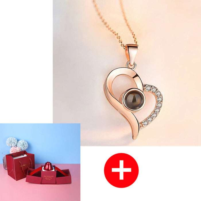 Buy Hot Valentine's Day Gifts Metal Rose Jewelry Gift Box Necklace - Elegantlyushop