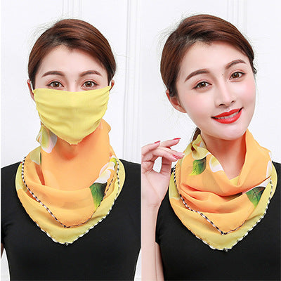 Sunscreen mask silk scarf neck scarf