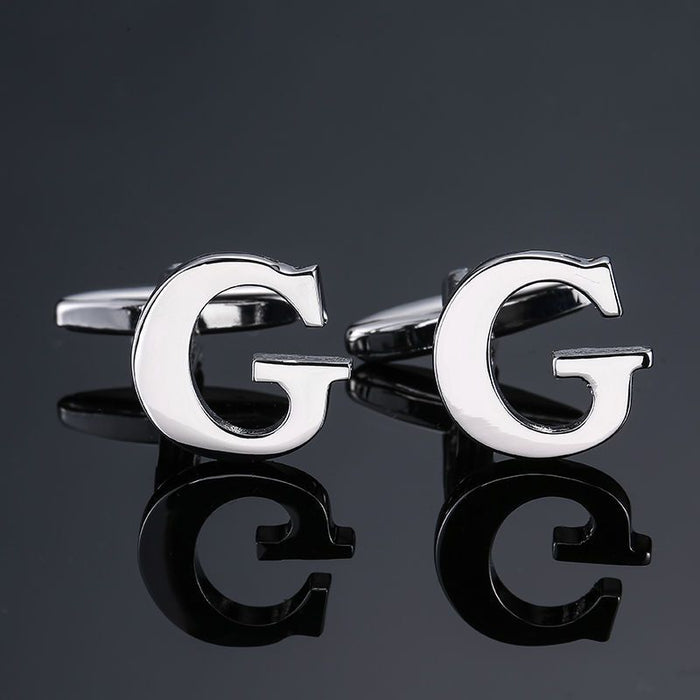 Buy Men's French English Letter Cufflinks - Elevate Your Style | Elegantlyushop