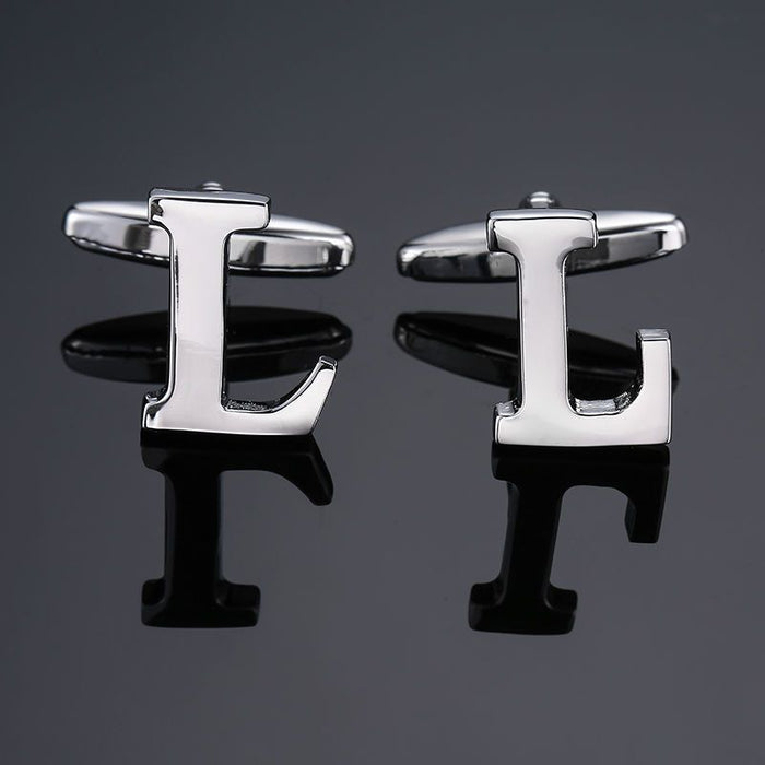 Men's French English Letter Cufflinks