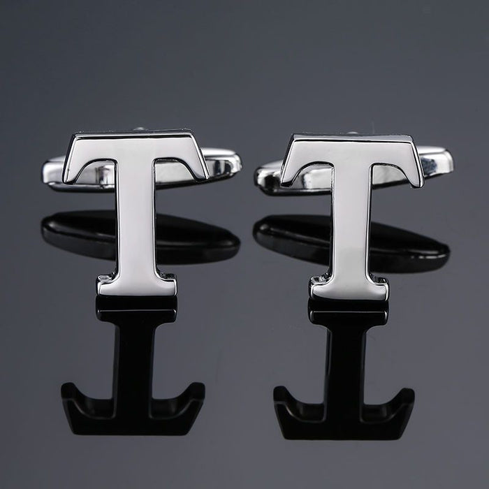 Men's French English Letter Cufflinks