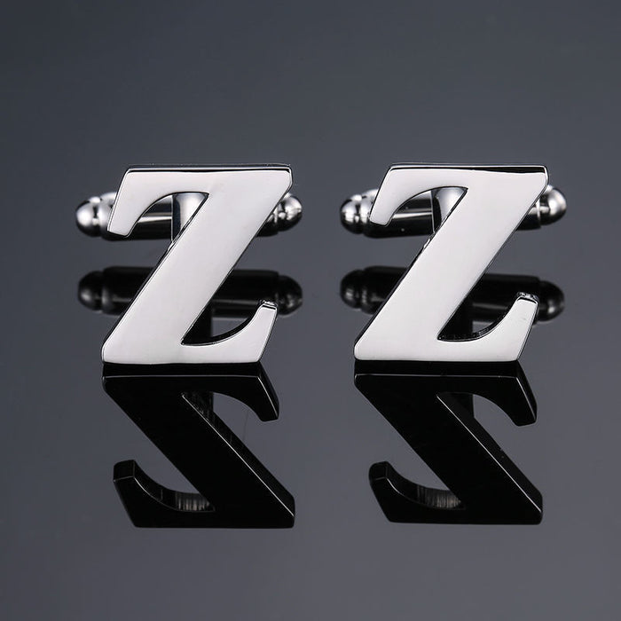 Men's French English Letter Cufflinks