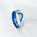 Heart Shape With Diamond Stainless Steel I LOVE YOU Couple Ring - Express Your Love in Style