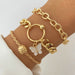 Buy Creative Heart Pearl Multi-Layer Chain OT Bracelet Suit - Retro Style | Elegantlyushop