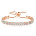 Buy Fashion Double Row Zircon Bracelet - Elegant Rhinestone Bracelet for Women