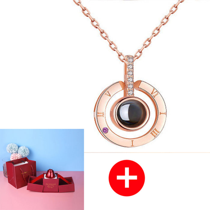 Buy Hot Valentine's Day Gifts Metal Rose Jewelry Gift Box Necklace - Elegantlyushop