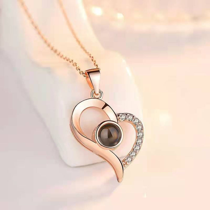 Buy Hot Valentine's Day Gifts Metal Rose Jewelry Gift Box Necklace - Elegantlyushop