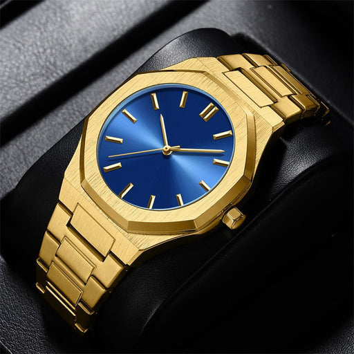 Buy Diamond Gold Men's Watch - Stylish Student Quartz Timepiece | Elegantlyushop