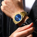 Buy Diamond Gold Men's Watch - Stylish Student Quartz Timepiece | Elegantlyushop